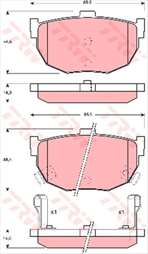 TRW Brake Pad Set (DB1174)