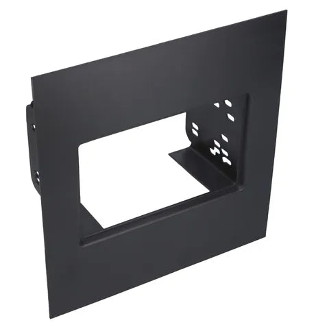 Universal Black Double DIN Dash Trim Plate | Blank Radio Bezel for Custom Installations