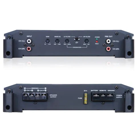 Alpine BBX Series 2-Channel Class A/B Amplifier | 70W x 2 @ 2Ω / 50W x 2 @ 4Ω | Compact High-Fidelity Power
