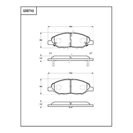 TRW Brake Pad Set (DB1819)