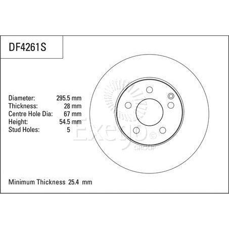 TRW Disc Brake Rotor 295.5mm x 25.4 Min