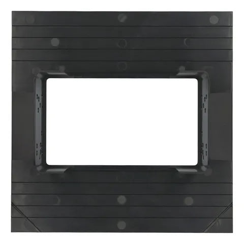 Universal Black Double DIN Dash Trim Plate | Blank Radio Bezel for Custom Installations