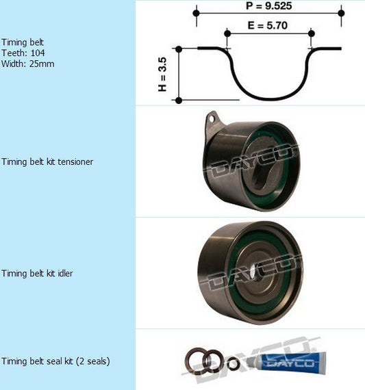 T/BELT TEN KIT FOR MAZ MIT NIS 104*25 94036 - KTBA054