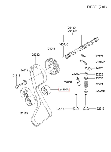 MOBIS IDLER ASSY-TIMING BELT 2.0L D