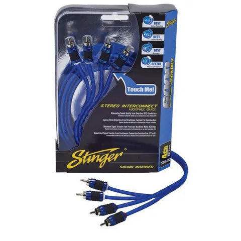 Stinger SI4625 6000 Series 4-Channel RCA Cable | 5 Metre (Shielded, Twisted-Pair)