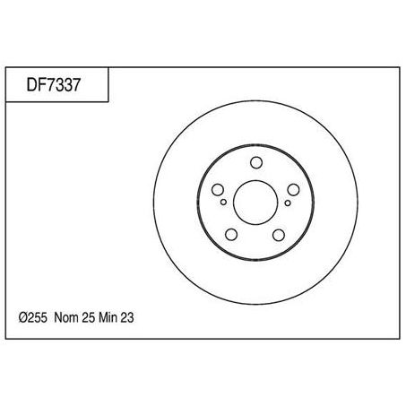 TRW Disc Brake Rotor 255mm x 32 min