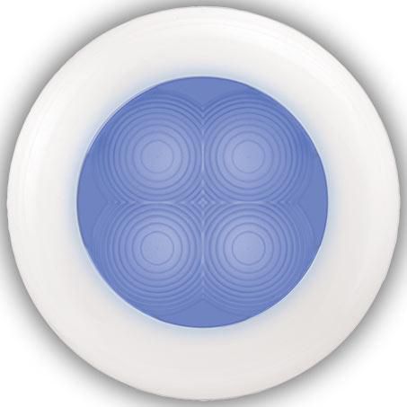 HELLA LED RND SLMLNE BLUE 12V WH RIM 2XT980502241