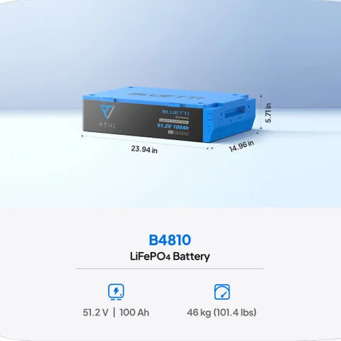 BLUETTI LiFePO4 51.2V 100Ah High-Capacity Battery â€“ Long-Life Energy Storage