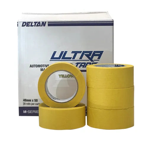 Deltan Automotive Masking Tape 48mm x 50m â€“ Yellow, Box of 20