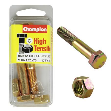 CHAMPION AUTO PARTS Champion Nut & Bolt Pack M10 x 70 x 1.25 BM112