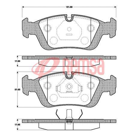 Remsa FRONT DISC BRAKE PADS -  BMW SERIES 3 E36 DB1224 E