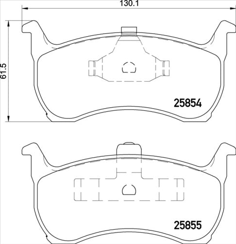 PROSELECT FRONT DISC BRAKE PADS - FORD FALCON EA-AU CERAMIC 96-00