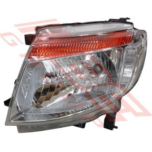 Ford HEADLAMP - L/H - MANUAL - CHROME - FORD RANGER 2012