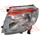 Ford HEADLAMP - L/H - MANUAL - CHROME - FORD RANGER 2012