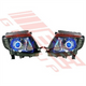 Ford HEADLAMP SET - L&R - BLACK HID TYPE W/LED H/RING - FORD RANGER 2012