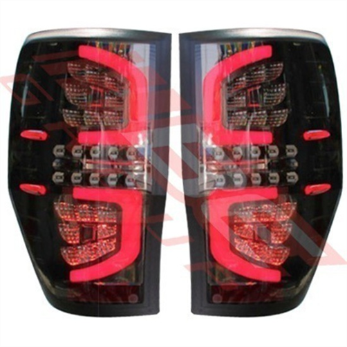 Ford REAR LAMP SET - L&R - LED - BLACK/SMOKEY - FORD RANGER 2012