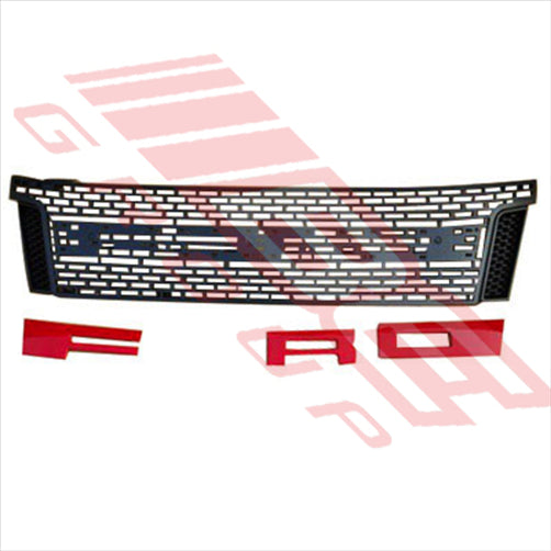 Ford GRILLE - ""FORD"" IN RED - FORD RANGER 2012