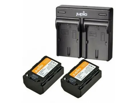 JUPIO DUAL BATTERY CHARGER KIT WITH 2Ã— NP-FZ100 2040mAh BATTERIES FOR SONY ALPHA CAMERAS