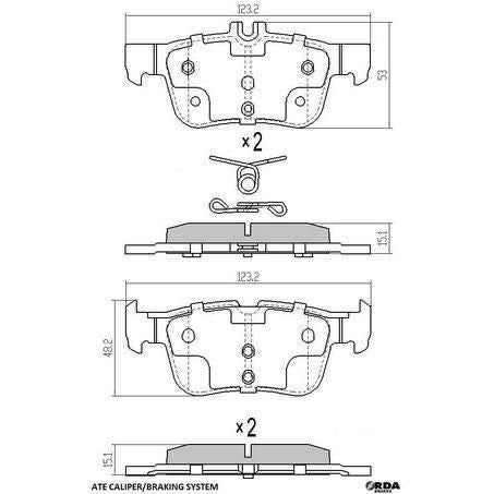 RDA BRAKES RDA GP Max General Purpose Low Metallic Brake Pad Set RDB2407