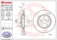 D/ROTOR FR TOY ALP VELL H/DHUB 296*28*25 VENT 5STUD - 09.C710.11
