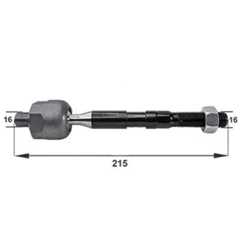 RACK END SSANGYONG REXTON 01> ACTYON 06> 215mm O/A M16 BOTH END - 27X001