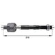 RACK END SSANGYONG REXTON 01> ACTYON 06> 215mm O/A M16 BOTH END - 27X001