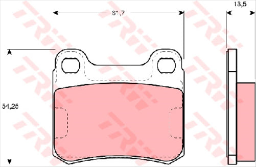 TRW Brake Pad Set (DB328)