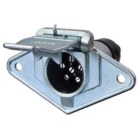 Narva Trailer Socket 6 Pin Round Small - Metal