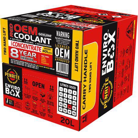Penrite Red OEM Approved Coolant Concentrate Enviro Box 20L