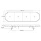 LED Autolamps 10/30V Amber Emergency Bar Clear Lens With Amber LEDs 19 Selectable Flash Patterns LB964ACM