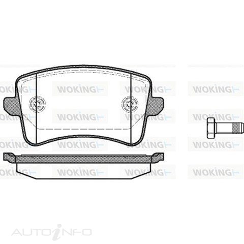 WOKING BRAKE PADS REAR AVW A4 A5 3.2 08>17 - P12433.00