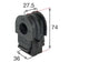 FRONT SWAY BAR D BUSHING NISSAN JUKE X-TRAIL QASHQAI 22mm ID - 28I036