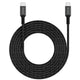 MICRODIA ExeCable™ Tweed PD100W USB-C to USB-C Cable – 2.6m Charcoal, Fast Charging & High-Speed Data