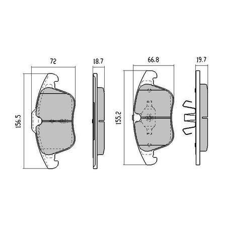 RDA PHANTOM CERAMIC BRAKE PAD SET FORD JAGUAR LAND ROVER RDC2038