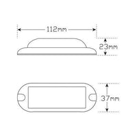 LED Autolamps 90 Series Green Emergency LED Strobe/Warning Light 12V/24V Surface Mount 90GM