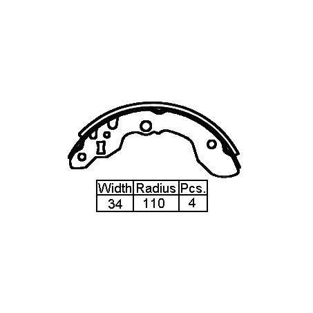 XP BRAKE SHOE REAR SUZUKI VITARA  89- 220