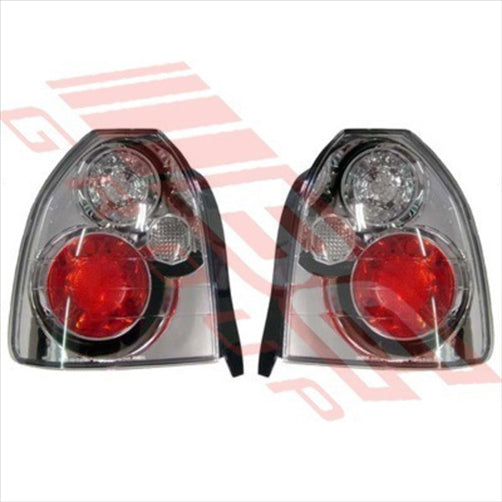 Honda REAR LAMP - SET - L&R - CHROME - HONDA CIVIC EK 3DR 1996-99