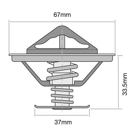 Tridon Thermostat 67mm - 82 Degrees C TT246-180