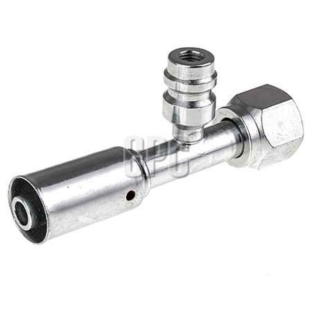 OEX Steel Fitting # 8 FOR - Reduced Beadlock #8 Straight With R134a Port