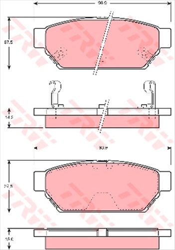 TRW Brake Pad Set (DB1278)