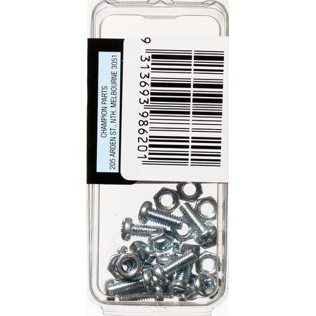 CHAMPION AUTO PARTS Champion Machine Screw & Nut Pack 4 x 10mm 4 x 10mm BH620