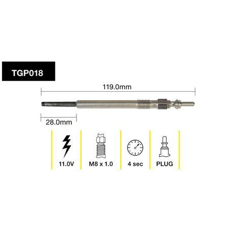 TRIDON GLOW PLUG 11.0V TGP018