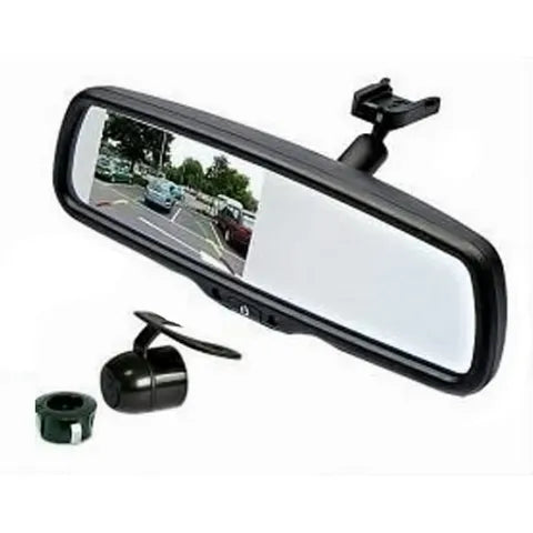 Mongoose 4.3" Pedestal Mount Rear View Mirror with Integrated Camera – Universal