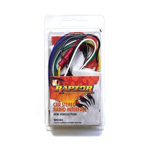 CAR STEREO HARNESS FOR HYUNDAI & KIA 2010 ON AND SSANGYONG TIVOLI 2015 ON TO ISO PLUGS.