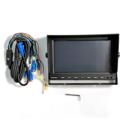 9” AHD 1080P Quad Monitor – 4 Camera Input Vehicle Surveillance Display