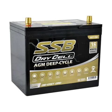 SSB 12V 85Ah AGM Deep Cycle Dual-Purpose Battery – 620CCA, Ultra High Performance (24X MF)