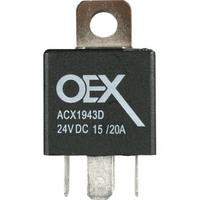 OEX Mini Relay 24V Change Over 15/20A - Diode Protected