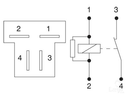 OEX Mini Relay 12V Normally Closed 15A - Resistor Protected
