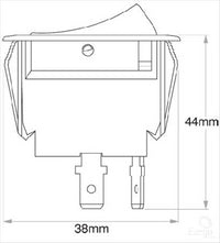 OEX Rocker Switch On/Off SPST (Contacts Rated 25A @ 12V)