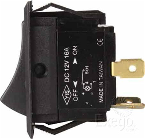 OEX Rocker Switch On/Off SPST 12V Red Illuminated (Contacts Rated 20A @ 12